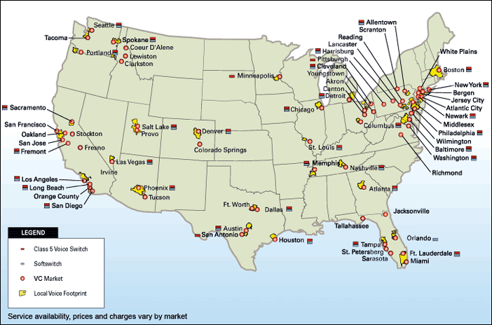 Products Coverage Map | VoiceConnect, Inc.